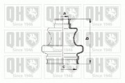 QJB907 Sada měchů, hnací hřídel QUINTON HAZELL