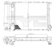 703-0003 TYC chladič motora 703-0003 TYC