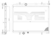 705-0028 TYC chladič motora 705-0028 TYC