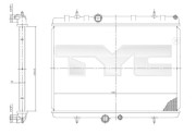705-0064 TYC chladič motora 705-0064 TYC