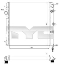 705-0071-R TYC chladič motora 705-0071-R TYC