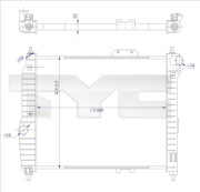706-0021-R TYC chladič motora 706-0021-R TYC