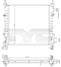 710-0042 TYC chladič motora 710-0042 TYC