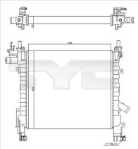 710-0055-R TYC chladič motora 710-0055-R TYC