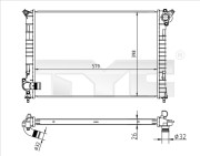 722-0001 TYC chladič motora 722-0001 TYC