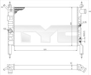 725-0018 TYC chladič motora 725-0018 TYC