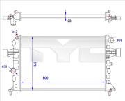 725-0038-R TYC chladič motora 725-0038-R TYC