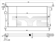 725-0020 TYC chladič motora 725-0020 TYC