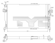 725-0034-R TYC chladič motora 725-0034-R TYC