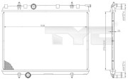 726-0009 TYC chladič motora 726-0009 TYC