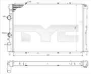 728-0025-R TYC chladič motora 728-0025-R TYC