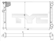 737-0016 TYC chladič motora 737-0016 TYC