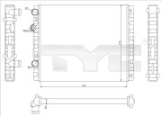 737-0040 TYC chladič motora 737-0040 TYC