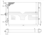 737-0050 TYC chladič motora 737-0050 TYC