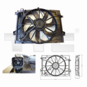 817-0001 TYC ventilátor chladenia motora 817-0001 TYC