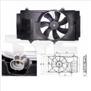 836-0014 TYC ventilátor chladenia motora 836-0014 TYC