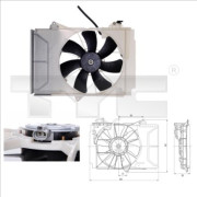 836-0011 TYC ventilátor chladenia motora 836-0011 TYC