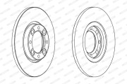 DDF072 FERODO brzdový kotúč DDF072 FERODO