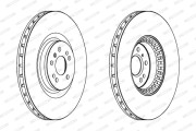DDF1534C-1 FERODO brzdový kotúč DDF1534C-1 FERODO
