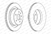 DDF1604 FERODO brzdový kotúč DDF1604 FERODO