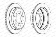 DDF1743C FERODO brzdový kotúč DDF1743C FERODO