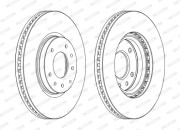 DDF1768C Brzdový kotouč MAXI KIT FERODO