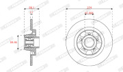 DDF1796 Brzdový kotouč MAXI KIT FERODO