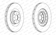 DDF1806 FERODO brzdový kotúč DDF1806 FERODO