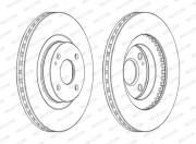 DDF1839C FERODO brzdový kotúč DDF1839C FERODO