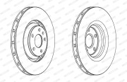 DDF1847 Brzdový kotouč FERODO