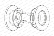 DDF225 FERODO brzdový kotúč DDF225 FERODO