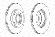 DDF256 FERODO brzdový kotúč DDF256 FERODO