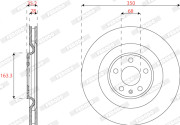 DDF2661C Brzdový kotouč MAXI KIT FERODO