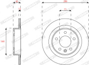 DDF2812C Brzdový kotouč MAXI KIT FERODO