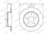 DDF3028C Brzdový kotouč MAXI KIT FERODO