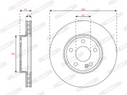 DDF3033C Brzdový kotouč MAXI KIT FERODO