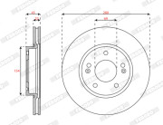 DDF3056C Brzdový kotouč MAXI KIT FERODO