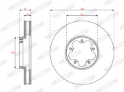 DDF3057C Brzdový kotouč PREMIER FERODO