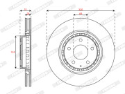 DDF3070C Brzdový kotouč MAXI KIT FERODO