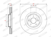 DDF3074C FERODO brzdový kotúč DDF3074C FERODO