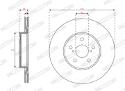 DDF3100C FERODO brzdový kotúč DDF3100C FERODO