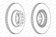 DDF341 Brzdový kotouč MAXI KIT FERODO