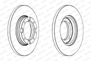 DDF358 FERODO brzdový kotúč DDF358 FERODO