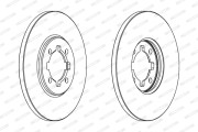 DDF404 Brzdový kotouč MAXI KIT FERODO