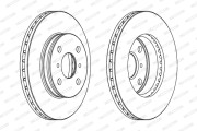 DDF408 FERODO brzdový kotúč DDF408 FERODO