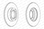 DDF418 Brzdový kotouč FERODO