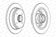 DDF452 FERODO brzdový kotúč DDF452 FERODO