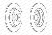 DDF504 Brzdový kotouč MAXI KIT FERODO