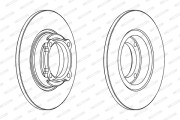 DDF636 Brzdový kotouč MAXI KIT FERODO