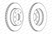 DDF649 Brzdový kotouč FERODO